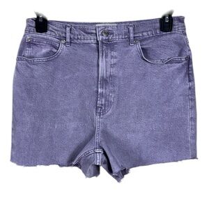 Everlane The Way High Jean Shorts Size 31 Cut Off Organic Cotton Pastel Purple